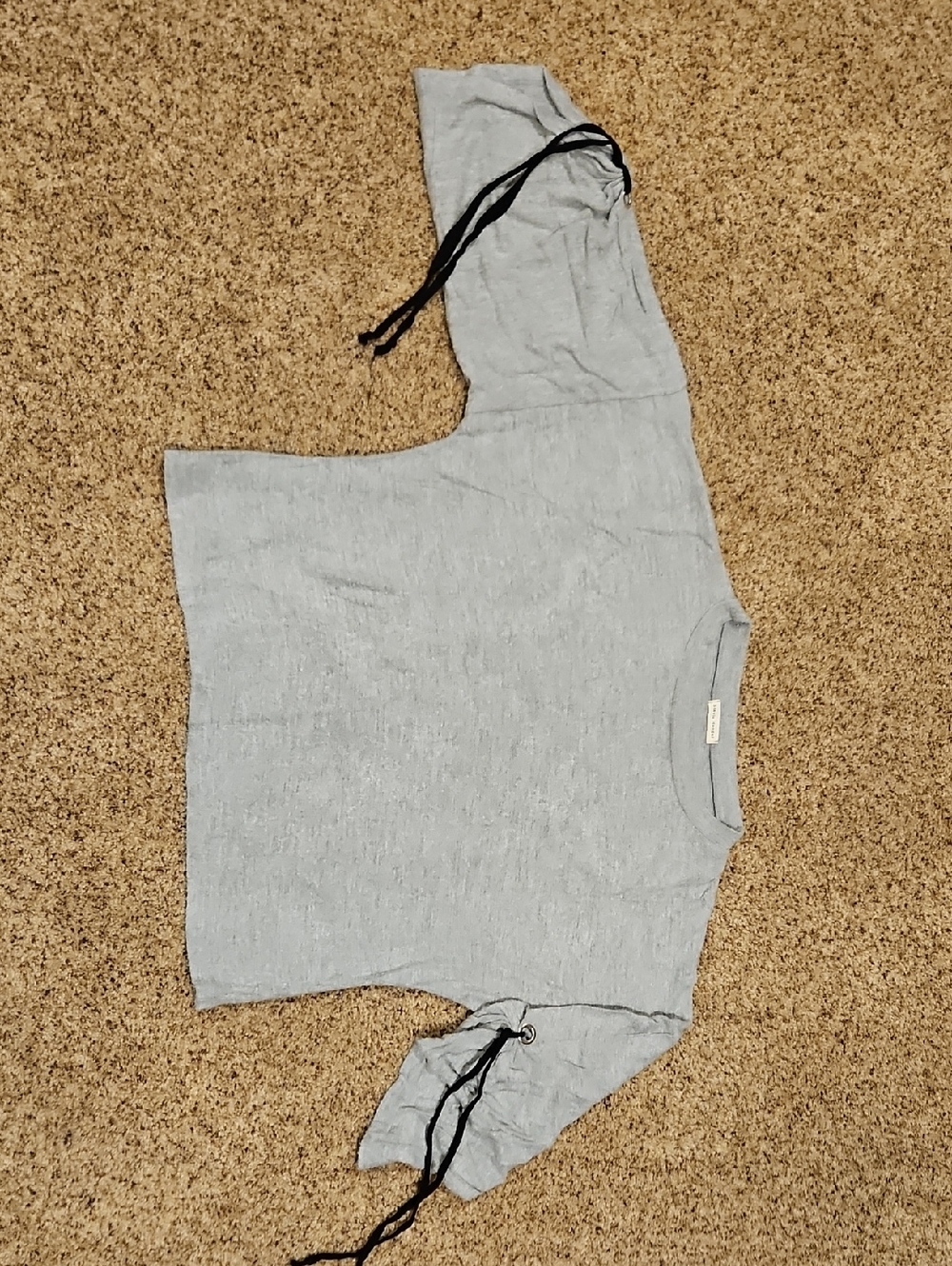 Stevie Hender Gray Lightweight Crewneck Top